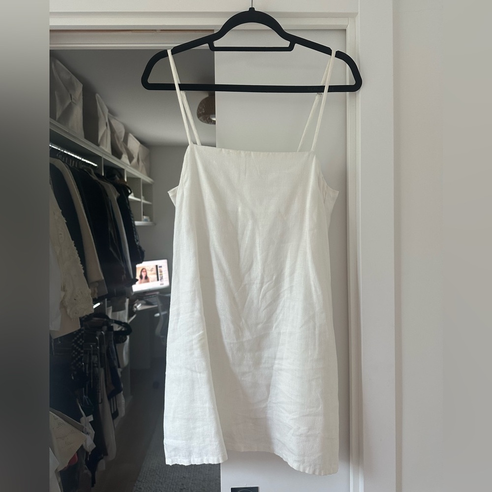 Posse white linen dress